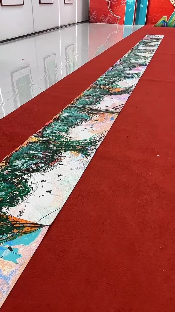 国画赵燮绘画27平尺金袍藤萝册页