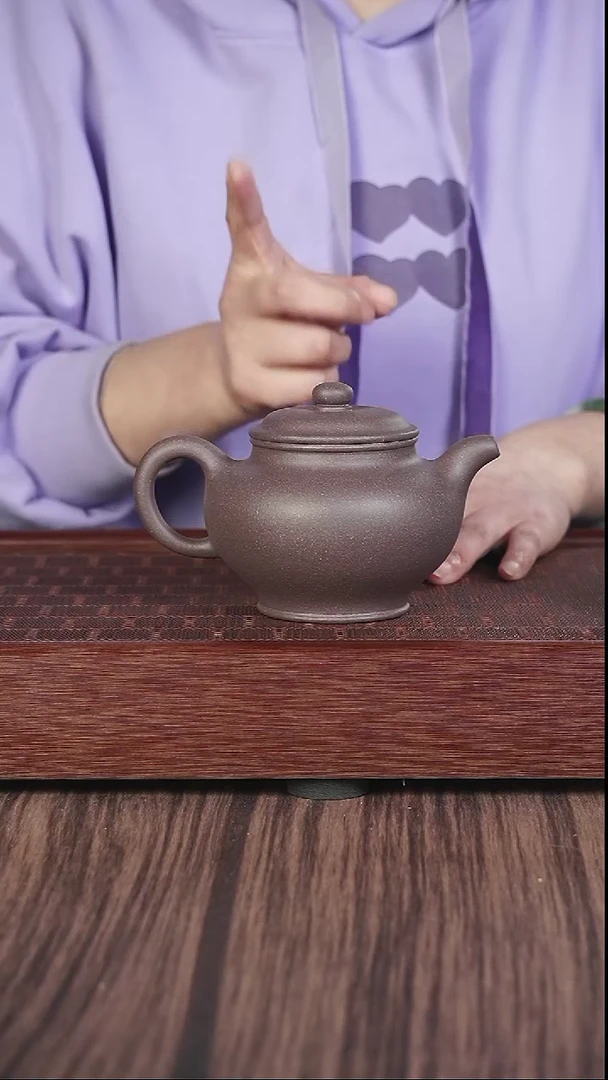 【闪购商品】紫砂茶壶lw  粗砂天青  掇只