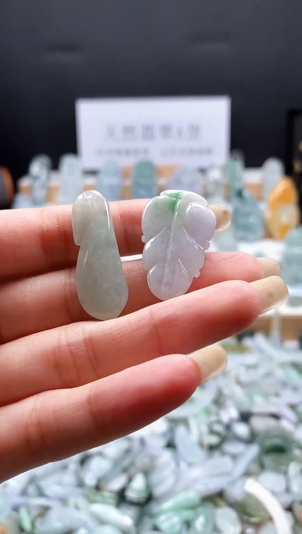 翡翠未镶嵌吊坠(不含链)184福瓜叶子
