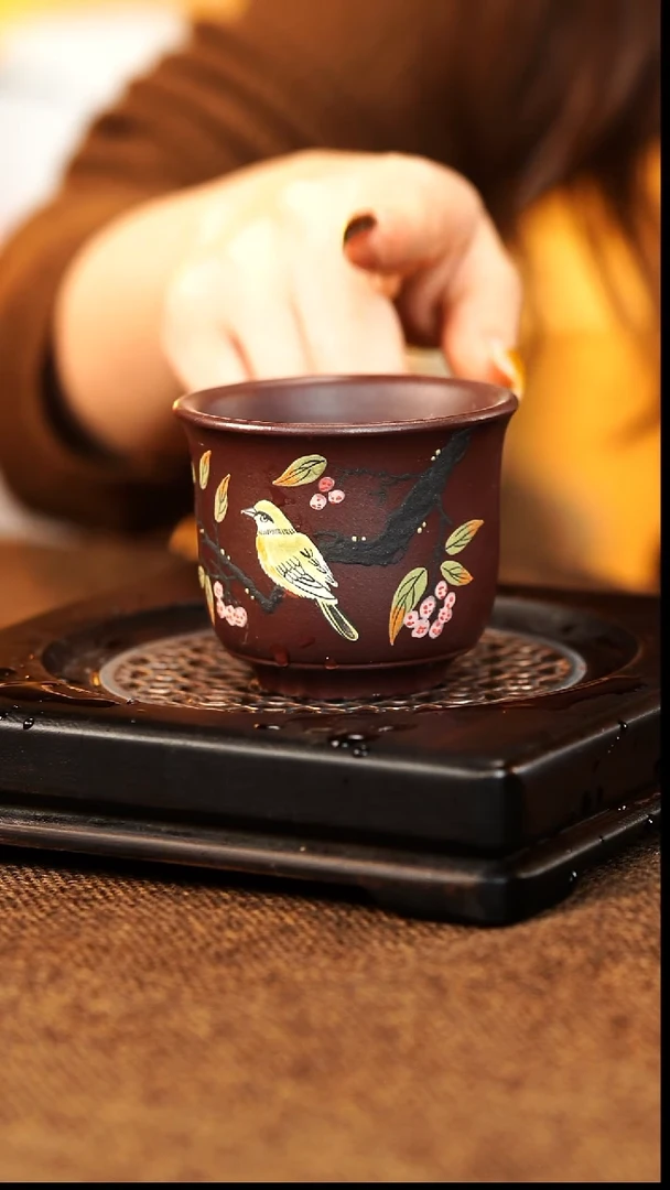 茶杯紫砂宜兴原矿紫砂