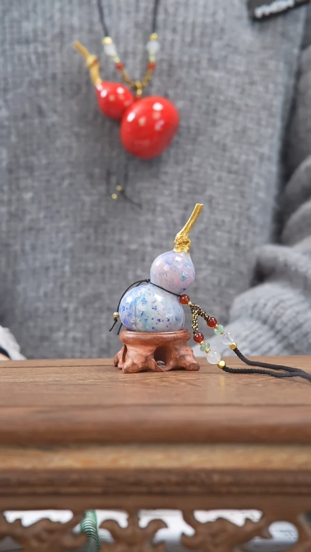 【闪购商品】512号-大漆飘漆小葫芦脖挂