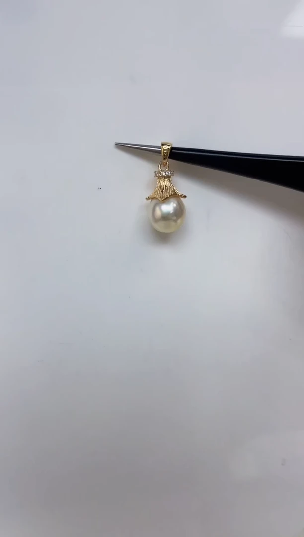 海水珍珠银S925镶嵌颈饰