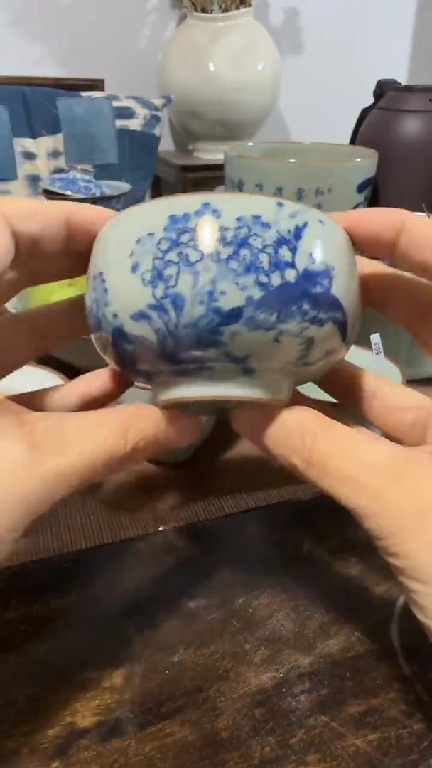 /591汝釉青花杯-特