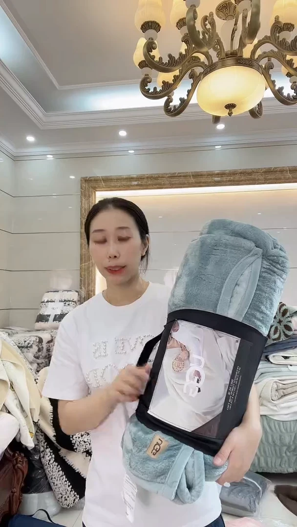 水貂毛200*230大GG雾霾蓝