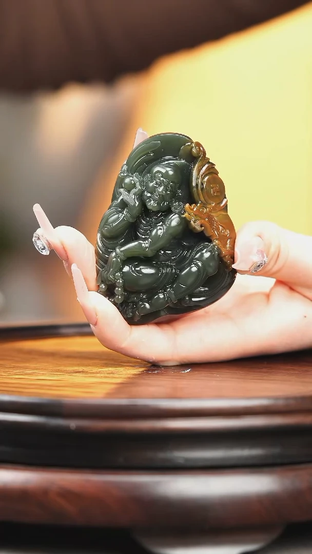 未镶嵌和田玉把件一**花