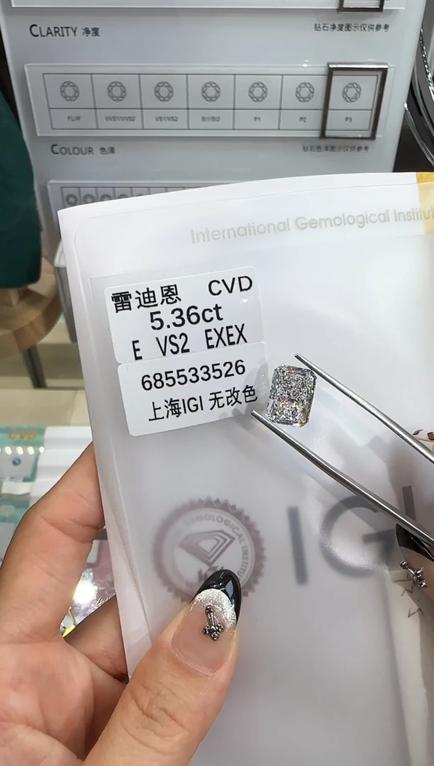 裸石实验室培育钻石@ 5.36ct 先鉴赏，再定制！