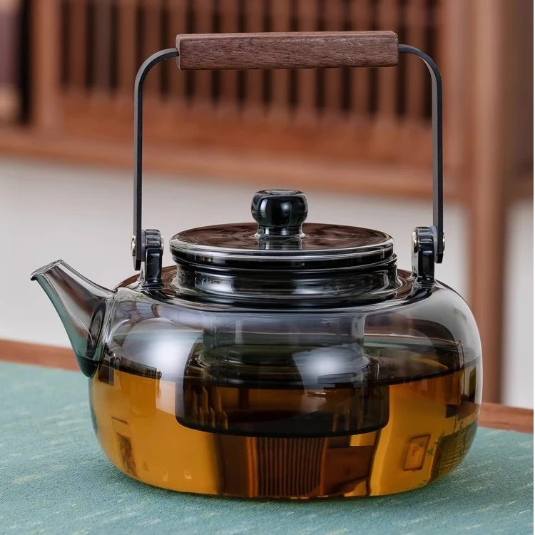 煮茶壶2025新款烧水家用办公提梁茶壶茶水分离玻璃茶具