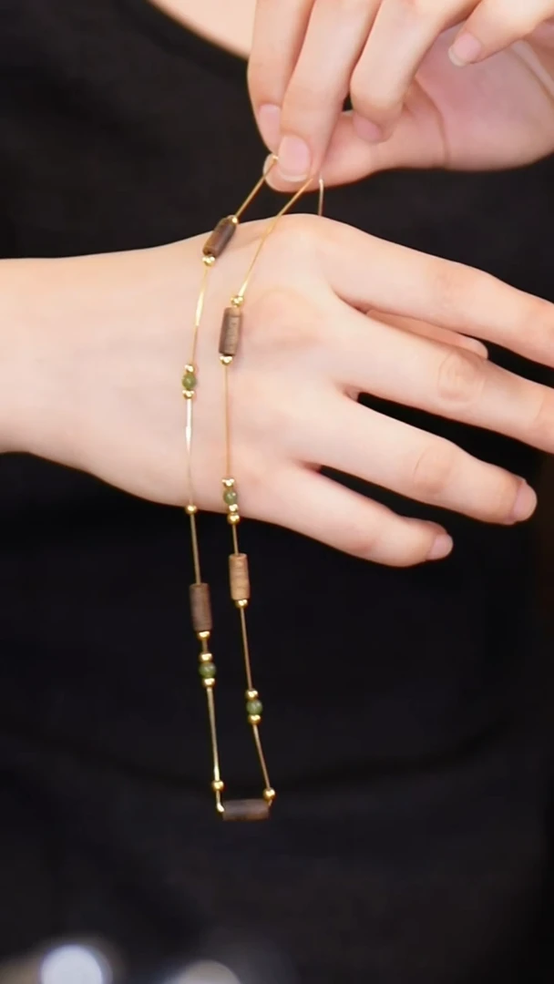 未镶嵌沉香手串L240406沉香锁骨链