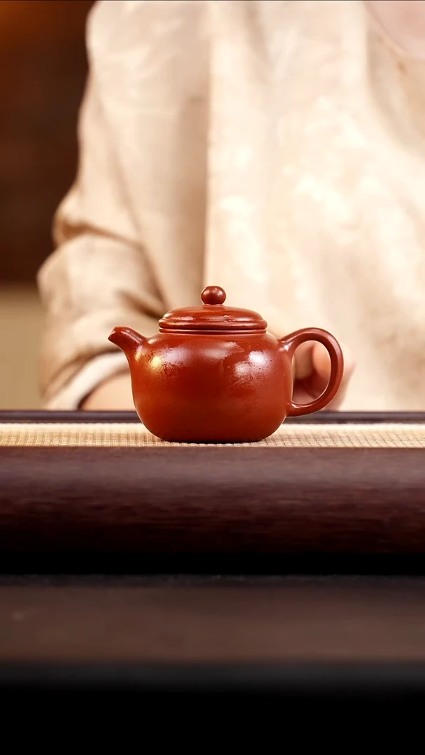 茶壶紫砂红皮龙匏尊