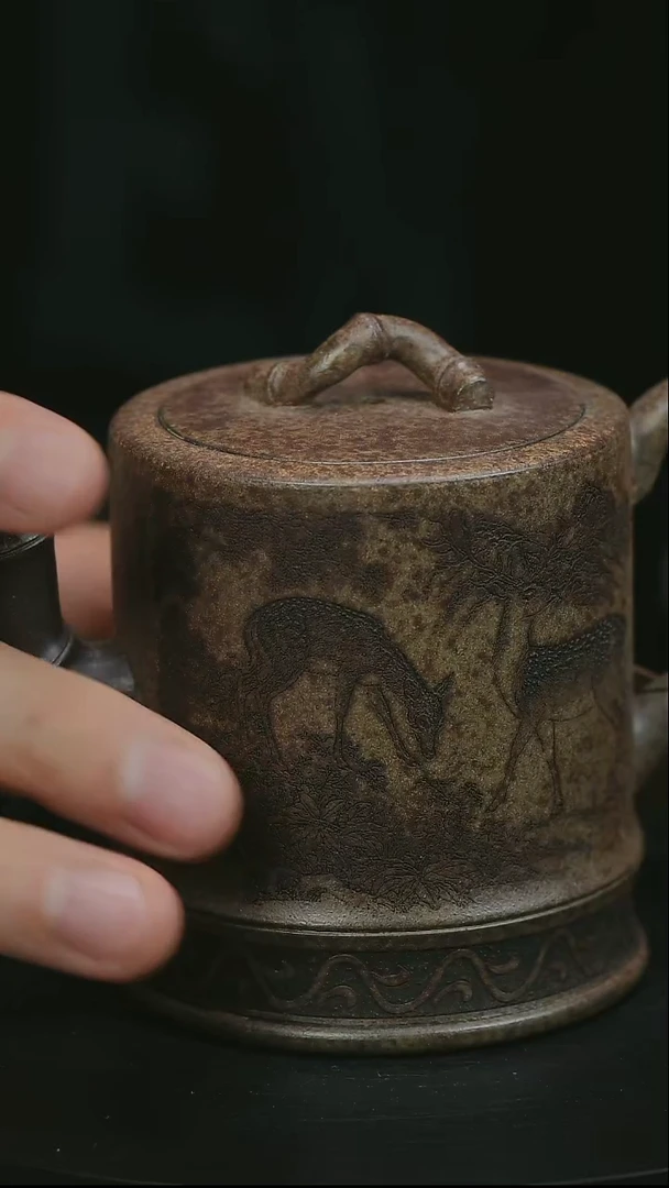 茶壶紫砂H1256郝年德段泥一品竹段