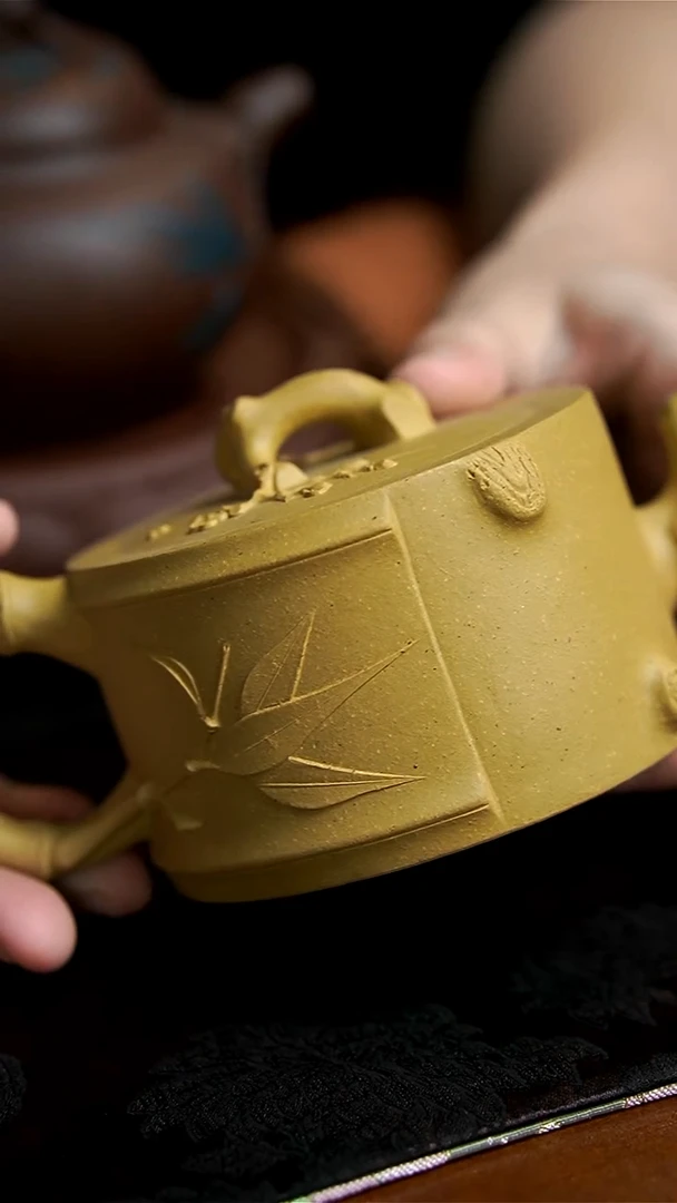 茶壶紫砂黄金段梅竹梅壶