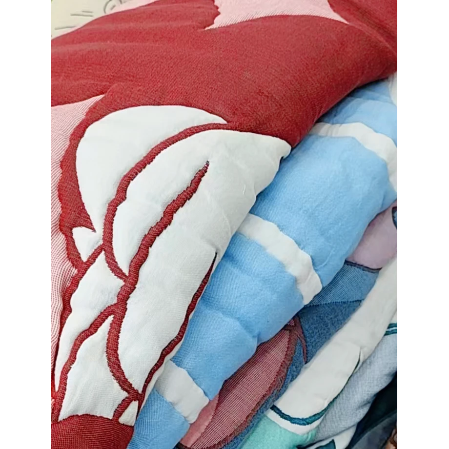 【欢乐维尼】全棉纱布120*150cm童被亲肤可爱儿童亲肤柔泡芙被XH