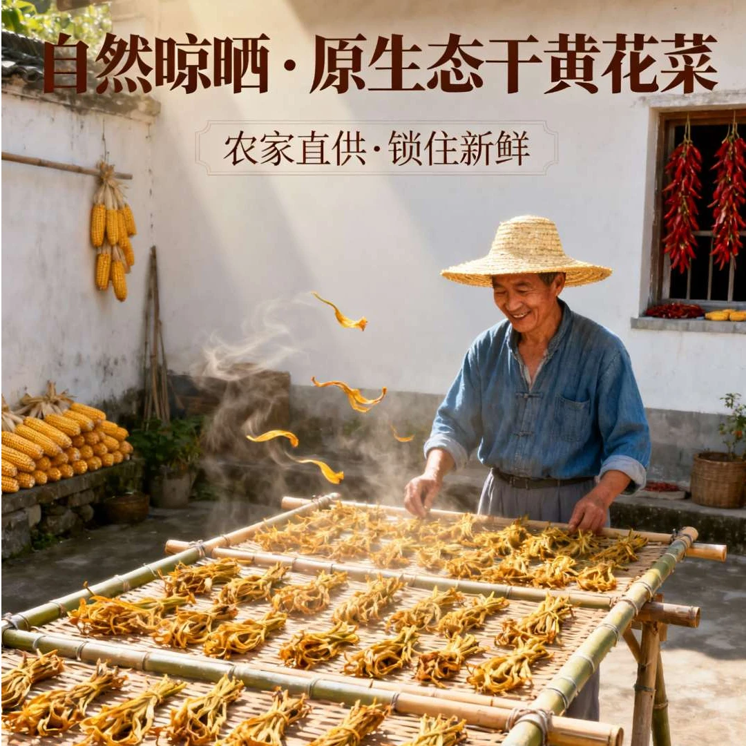 【新货】黄花菜新鲜干货净重农家日晒金针菜干黄花菜煲汤凉拌下饭菜