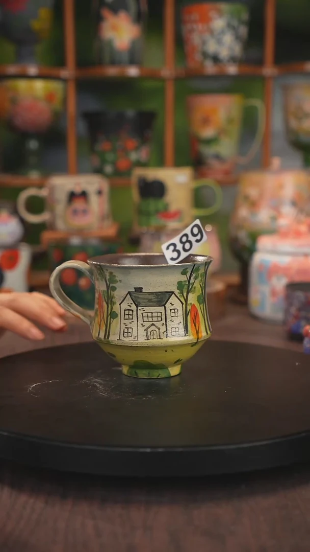 紫砂油画釉下彩手绘389