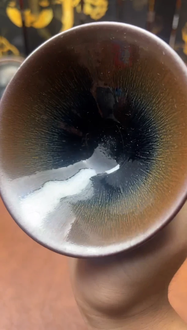 茶盏黄美金金兔毫