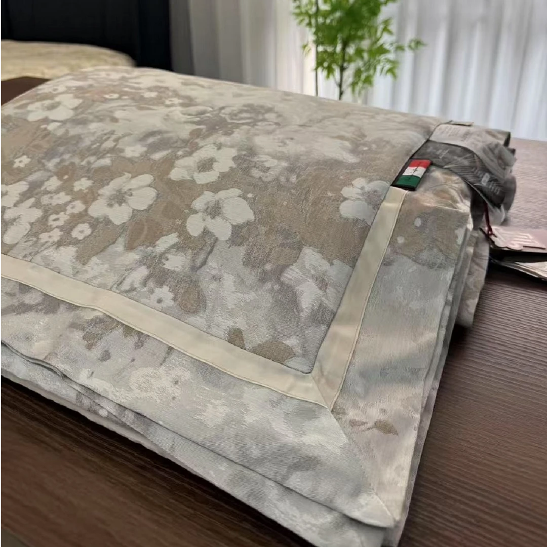 春日庄园悦动花园秦秦其叶丝滑轻奢高级感简约色织夏被