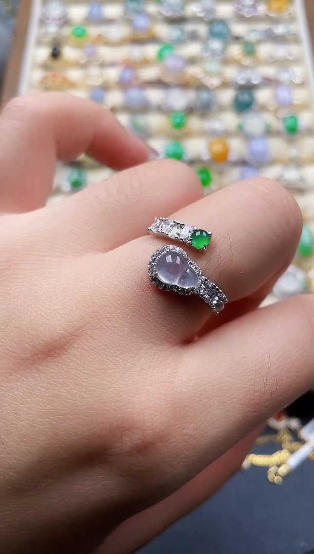 银S925镶嵌戒指翡翠171