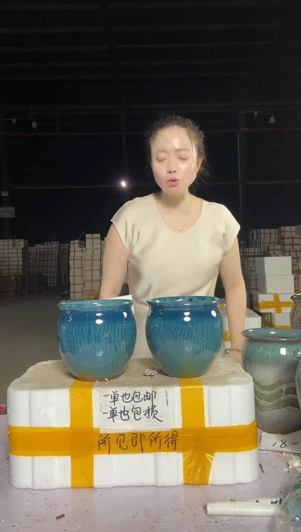 宜兴紫砂粗陶花盆15/15