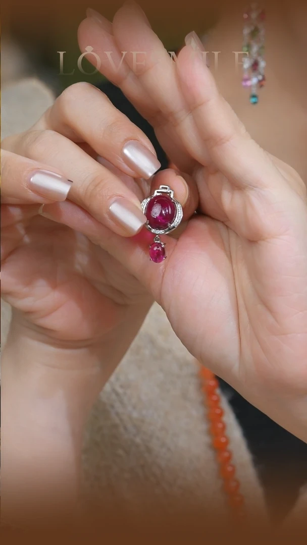 银S925镶嵌吊坠碧玺015