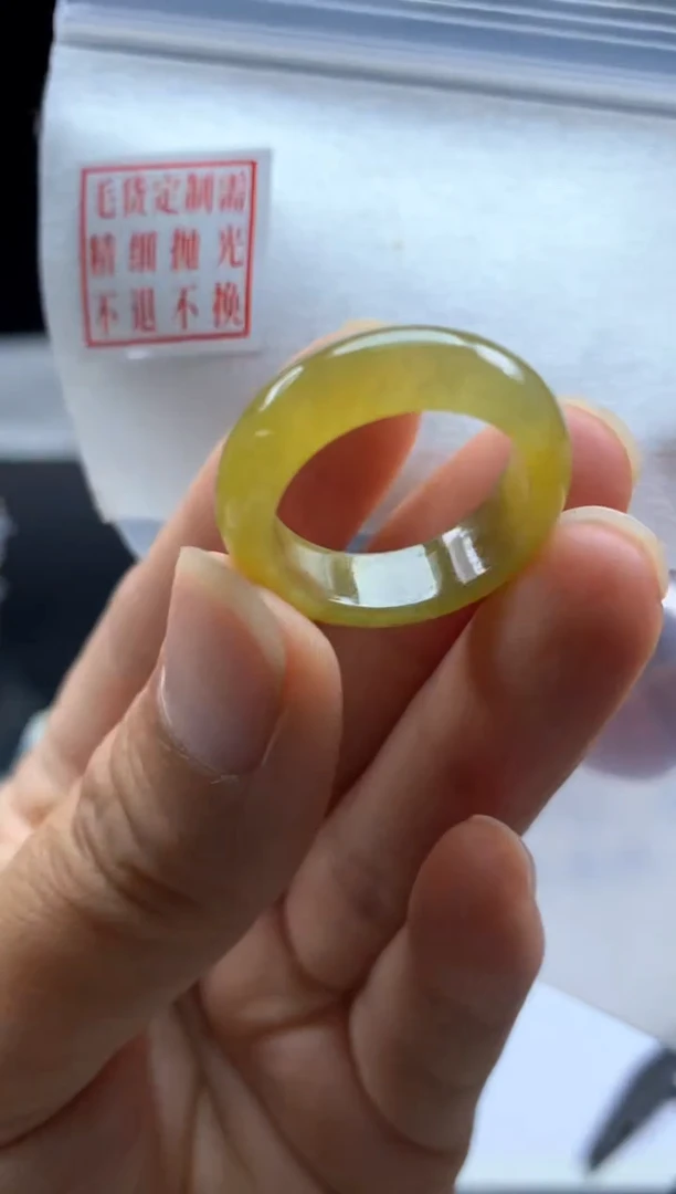 未镶嵌定制翡翠毛货需精细抛光戒圈15#