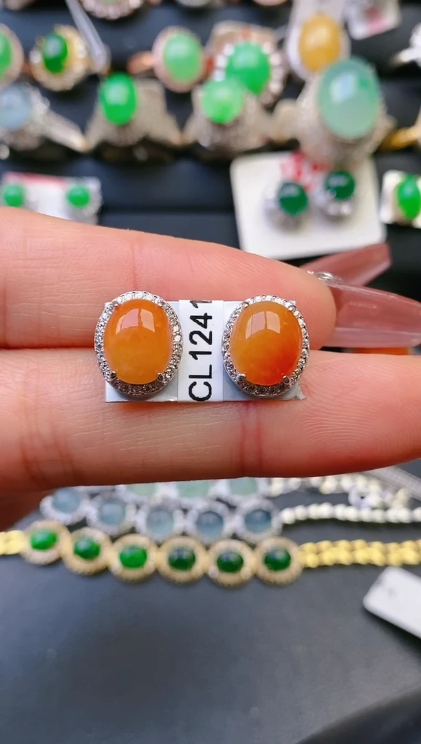 【闪购商品】翡翠戒指银S925镶嵌天然A货翡翠1