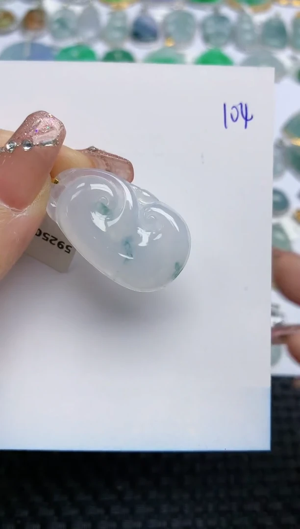 【闪购商品】翡翠颈饰18K金镶嵌天然A货翡翠 104