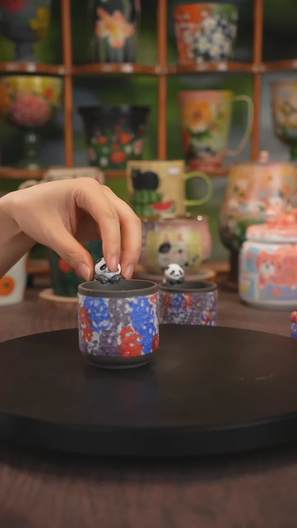 紫砂油画釉下彩手绘