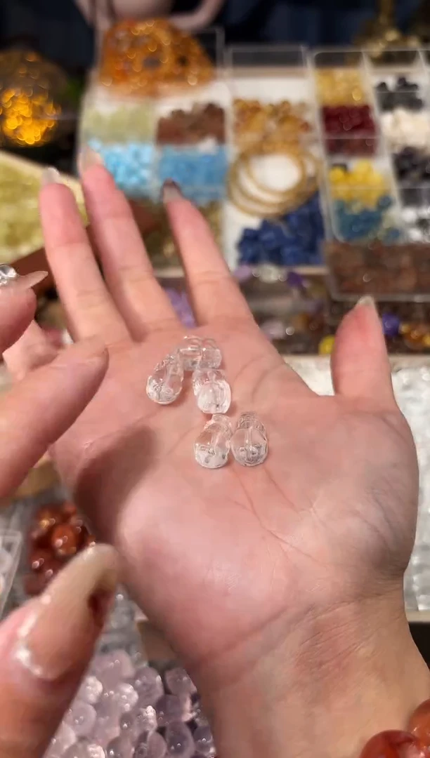 【闪购商品】水晶手串未镶嵌新款白水晶貔貅一个宽卡9-10