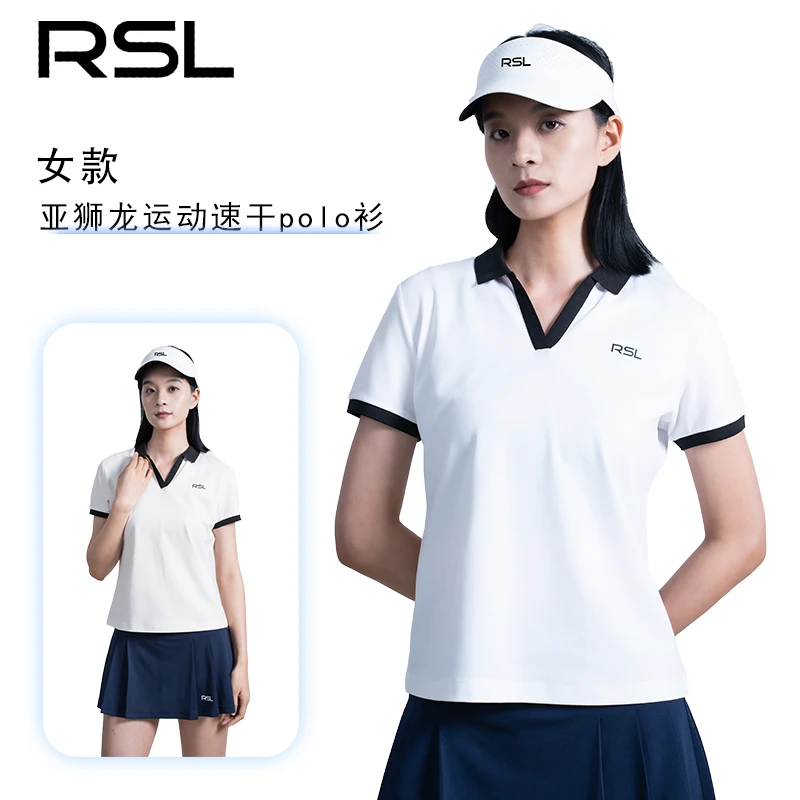RSL/亚狮龙时尚轻职女士休闲POLO衫速干透气户外休闲显瘦舒适短袖