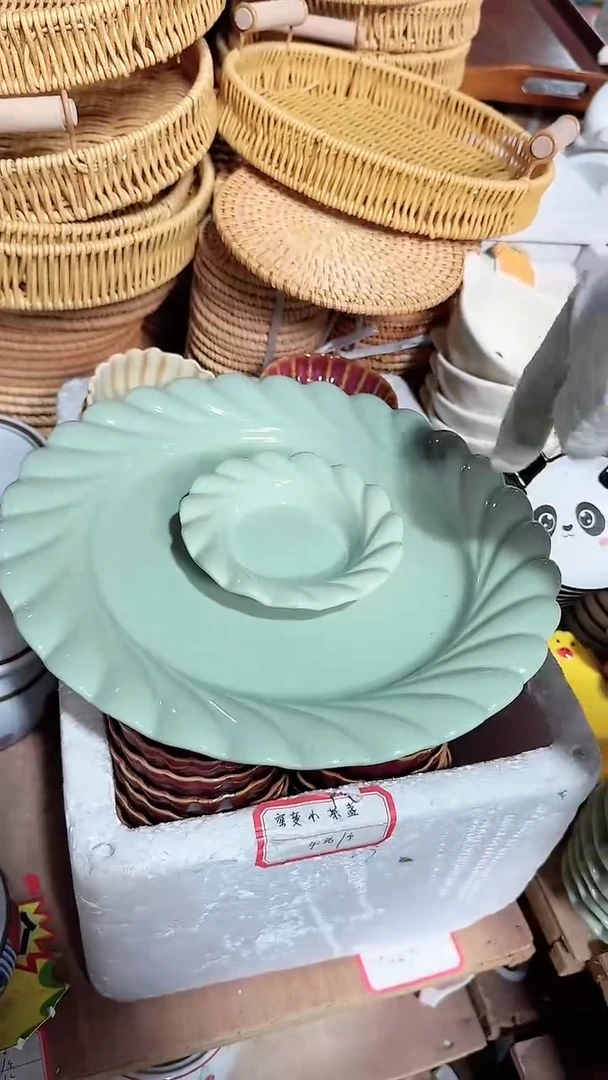 陶瓷2件套 味碟和10英寸大盘 微瑕凑满20元包邮