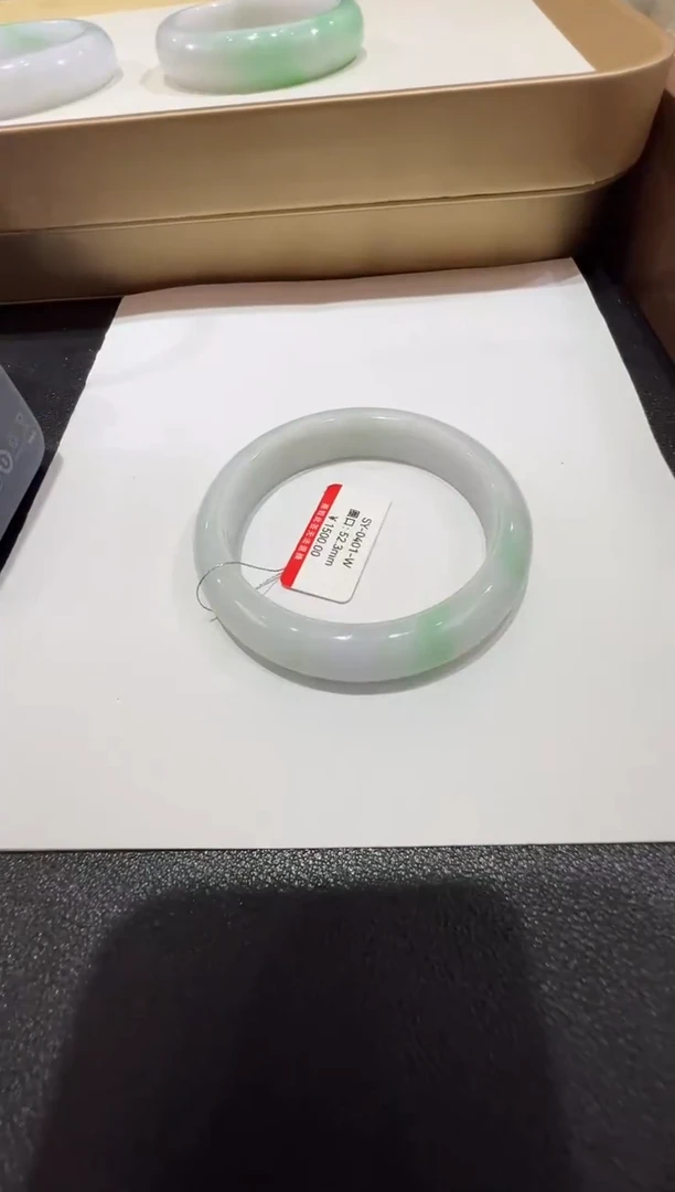纯天然缅甸A货翡翠手镯52-53mm-401号