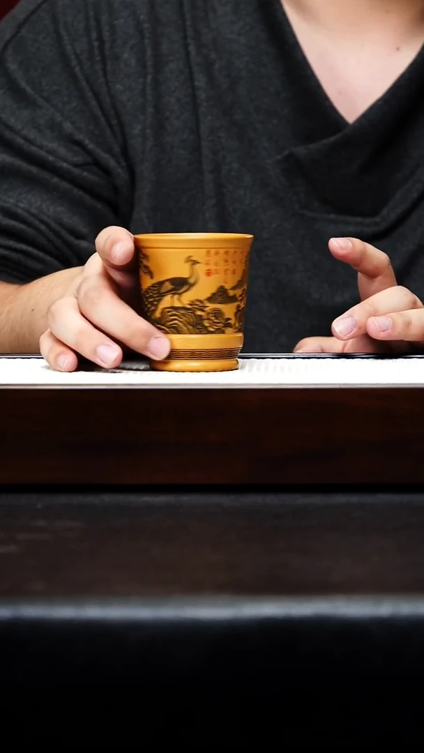 茶杯紫砂宜兴紫砂 主人杯 孔雀杯 黄段 任家娟 h210