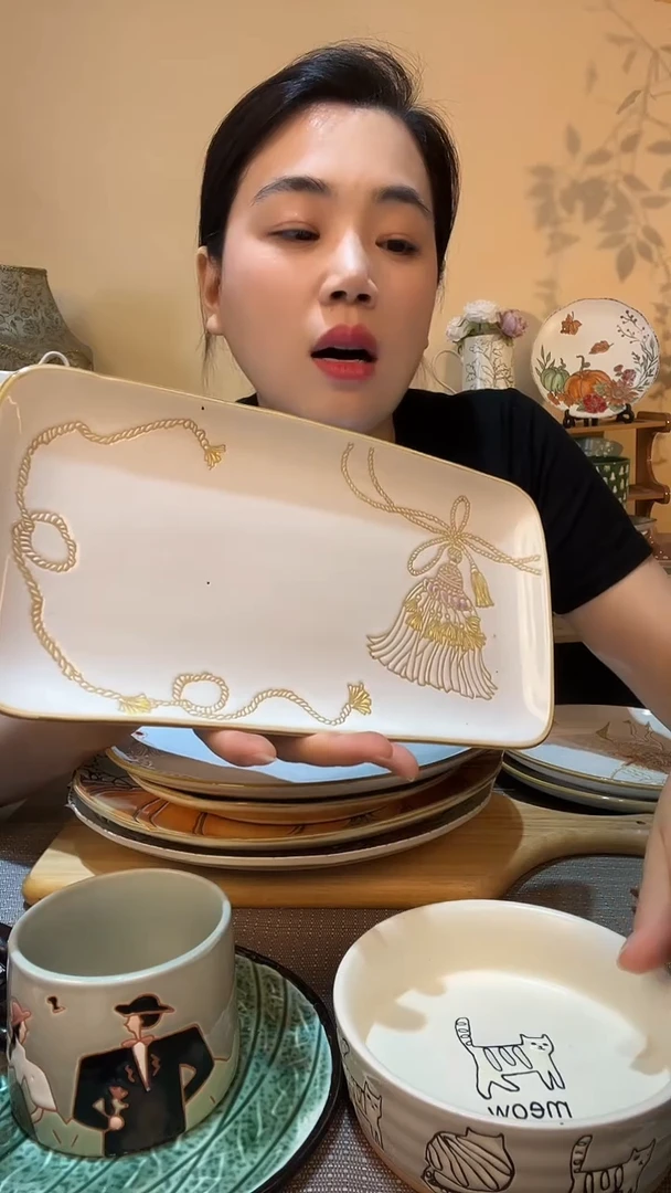 瓷片11英寸长盘 微瑕款介意勿拍