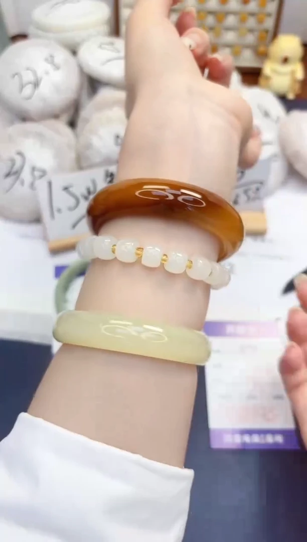 石英质玉手镯未镶嵌216-财气镯-圈口59