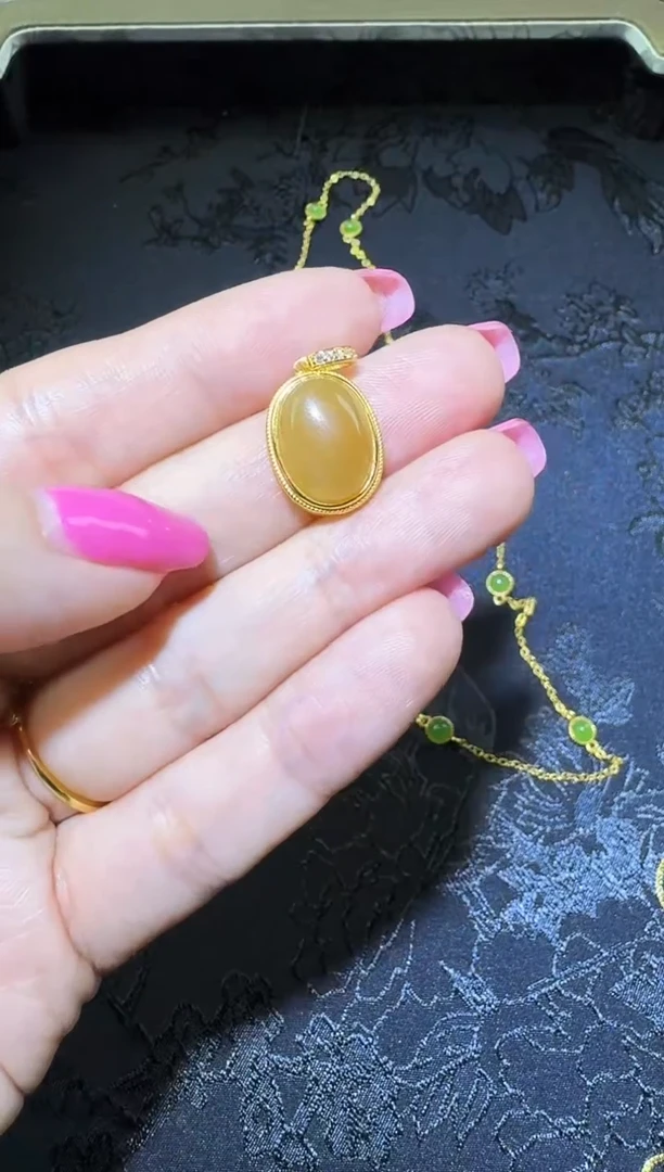 【闪购商品】和田玉吊坠(不含链)银S925镶嵌吊坠