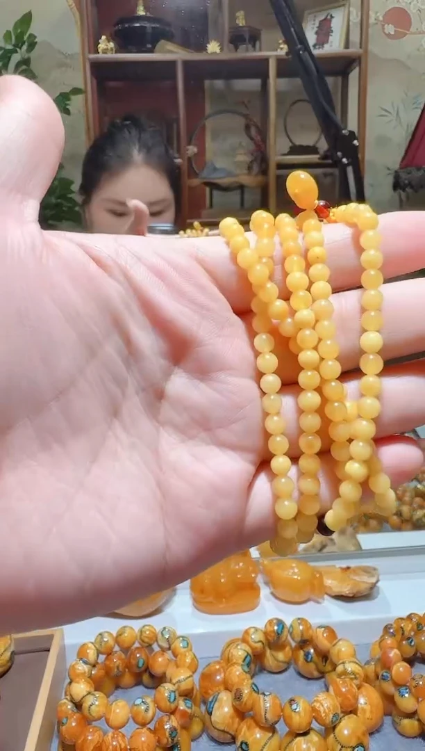 蜜蜡颈饰未镶嵌227天然蜜蜡珠宝奇石全都保真