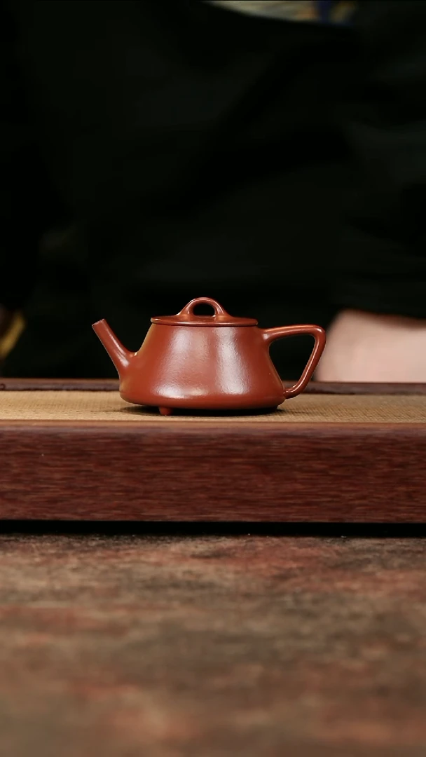 【闪购商品】紫砂茶壶李丹朱泥几何石瓢