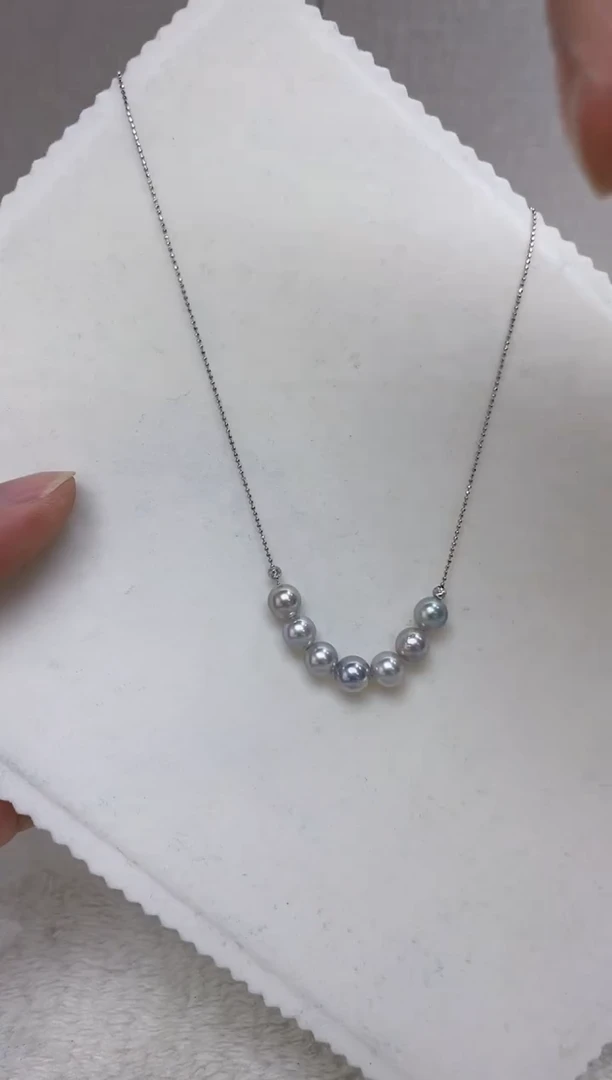 颈饰银S925镶嵌海水珍珠