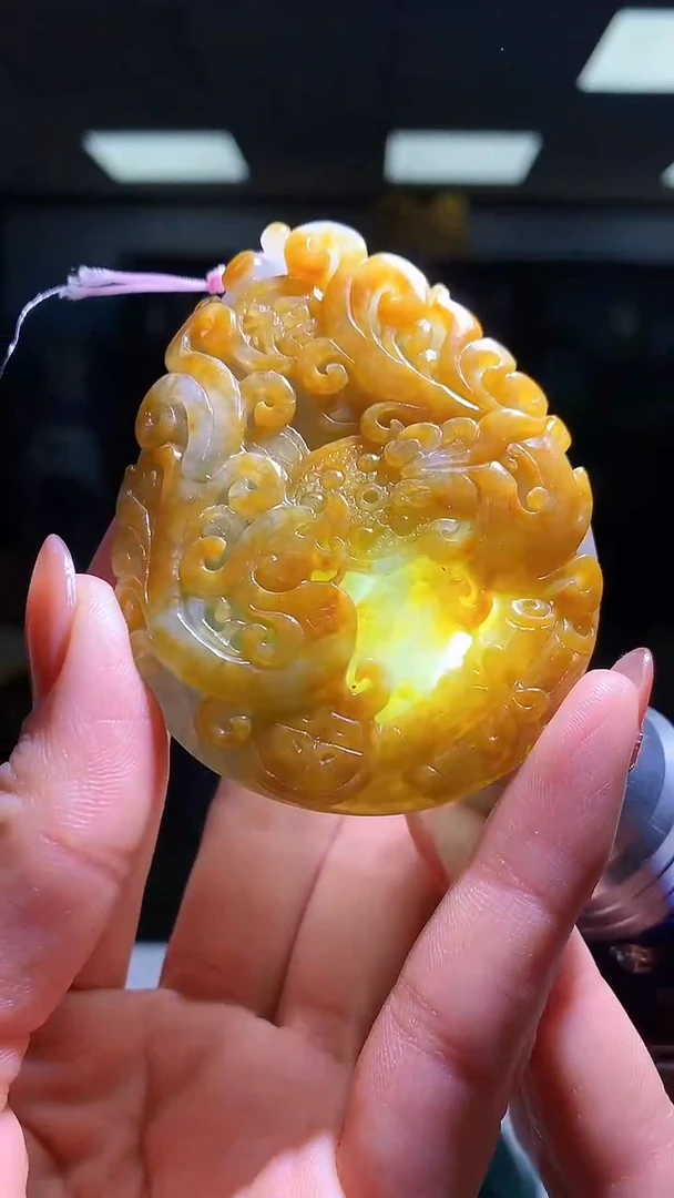 【闪购商品】定制翡翠未镶嵌1023hm-毛货挂件45