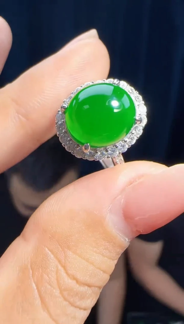 未镶嵌定制翡翠翡翠戒指15