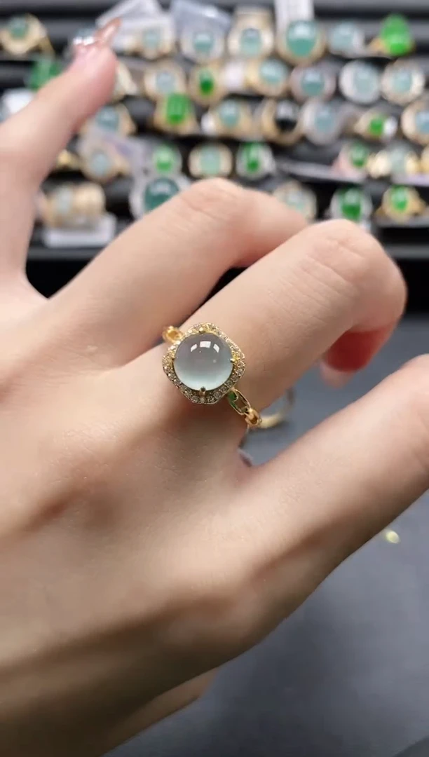 【闪购商品】翡翠戒指银S925镶嵌1111-