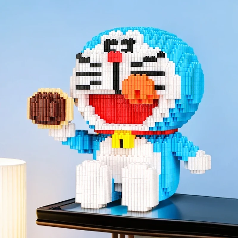 哆啦A梦环保中颗粒拼搭DIY高难度拼装积木巨型时刻落地大号摆件