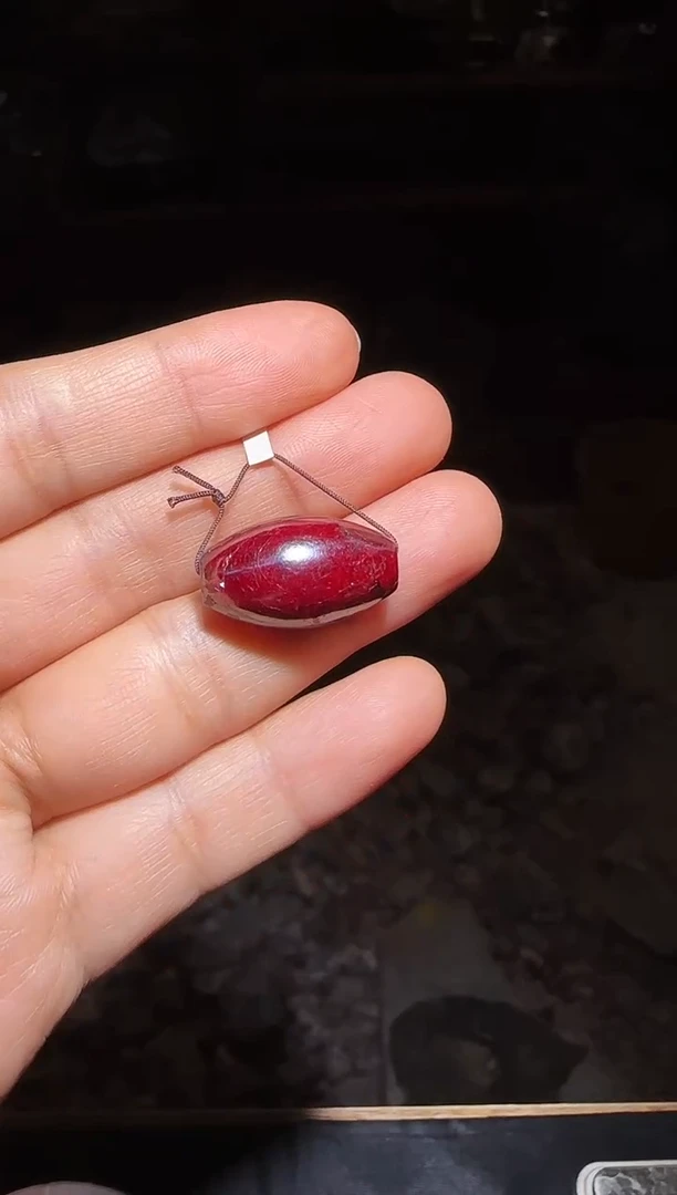 天然辰砂朱砂桶珠33