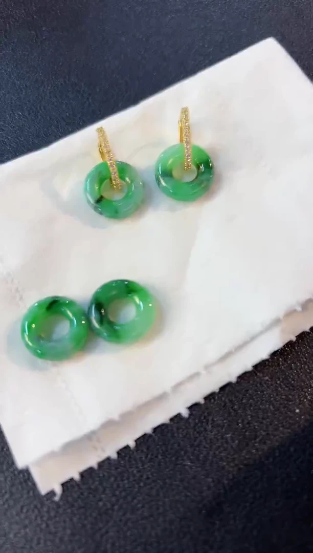 【闪购商品】翡翠耳饰未镶嵌4含小耳包/多样性发货/一对