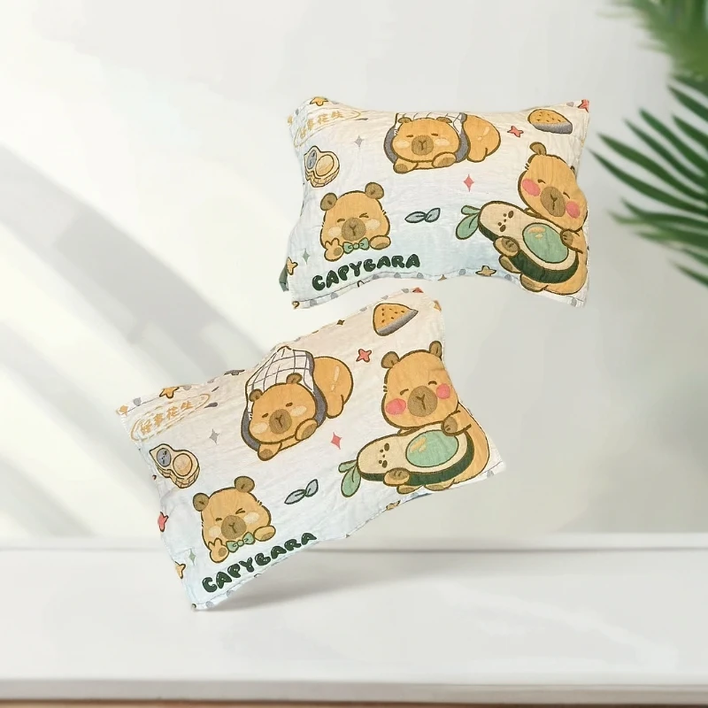 【卡皮巴拉】 52*78cm 加厚泡芙枕巾一对装