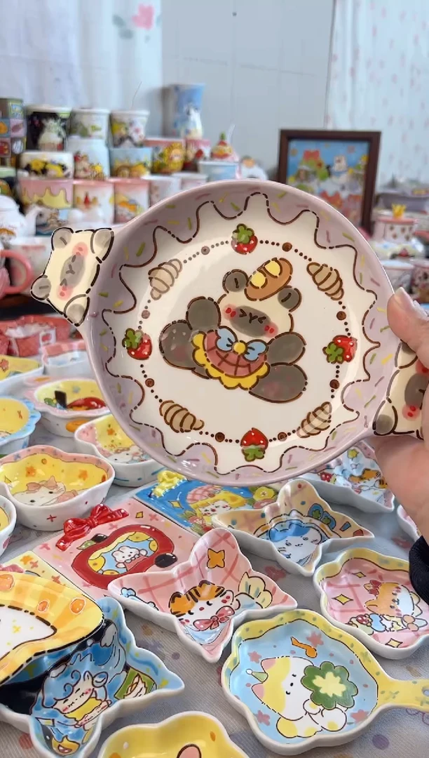 摆件陶景德镇陶瓷手绘微瑕