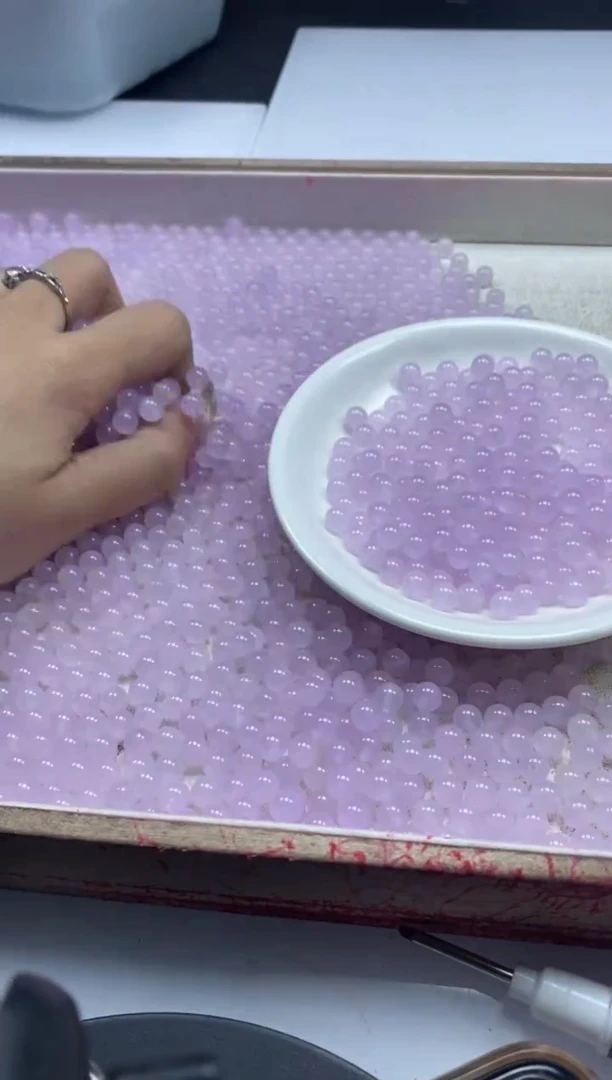 【闪购商品】玛瑙/玉髓颈饰未镶嵌w950冰紫6mm*50颗