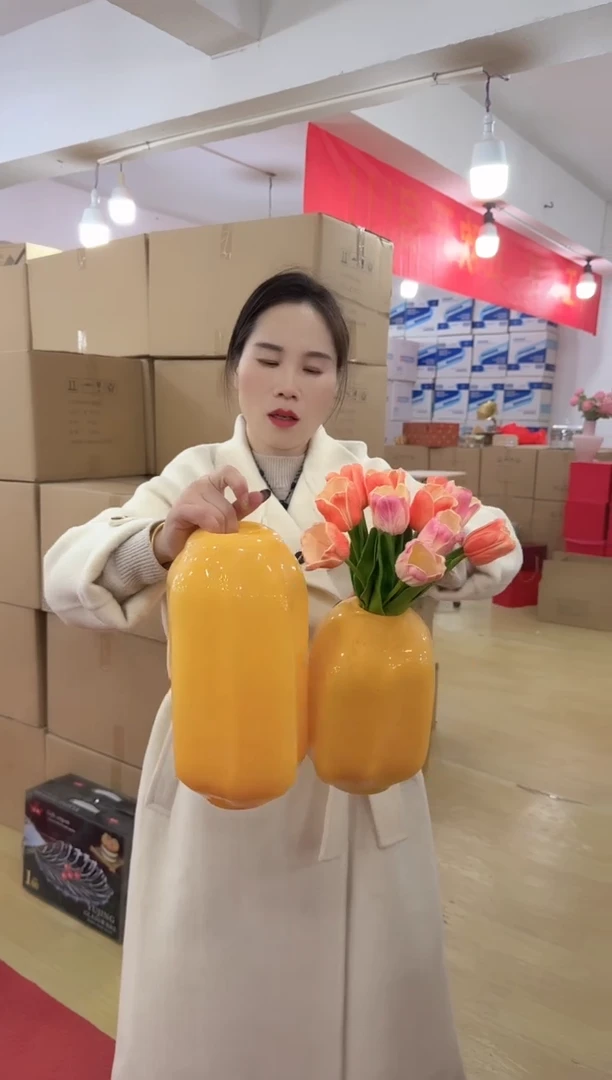 【闪购商品】无铅玻璃美全花器-b-早9 一对