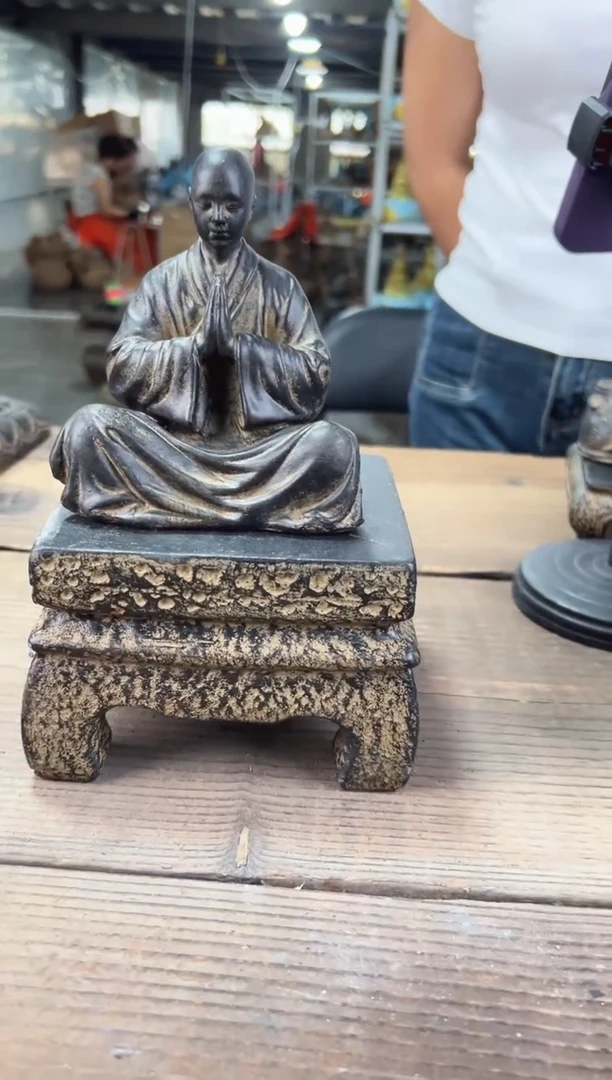 陶土丨一心向佛+素面案头方几
