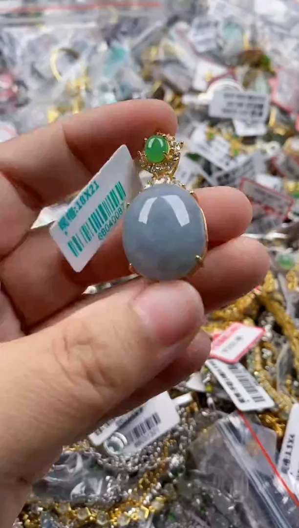 银S925镶嵌戒指翡翠111    2